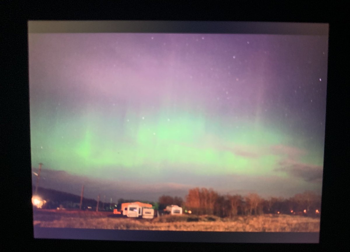 tracygregorash's tweet image. Still fighting the hazy sky watching the #aurora. Might call it quits soon. #backofcamera 1:20pm #manitoba @TweetAurora @TamithaSkov