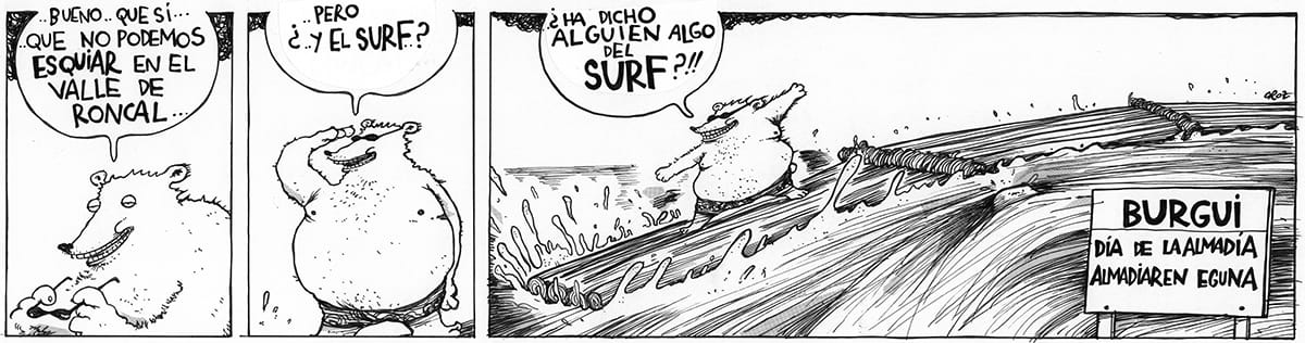 lakukula's tweet photo. Hace ya unos años que @latiradeoroz anunciaba así el Día de la Almadía en Burgui. Hoy, víspera de una nueva edición, recuperamos su viñeta. https://t.co/Mwk52igTkX