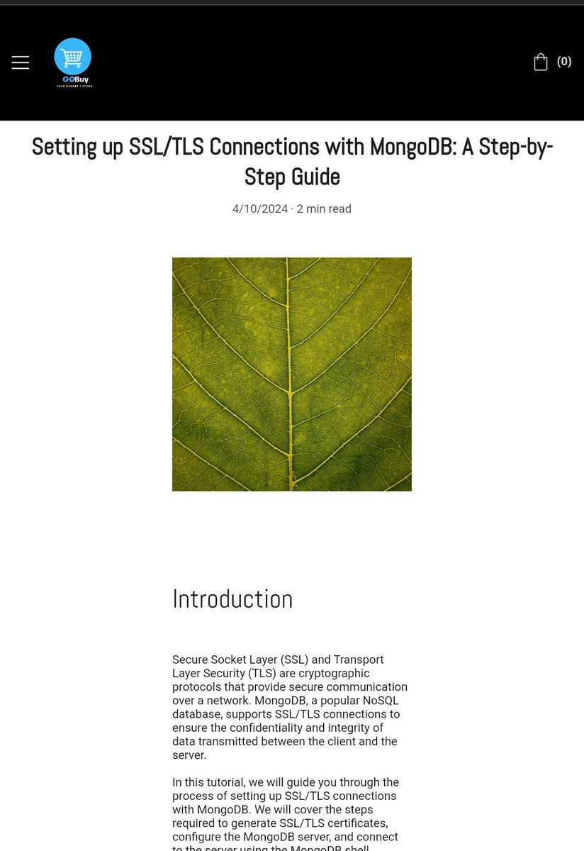 codingdrips's tweet image. Setting up SSL/TLS Connections with MongoDB: A Step-by-Step Guide
gobuy.cheap/setting-up-ssl…
#tutorials #Coding #web #html #Job #app #tech #dev #FullStack #php #css #java #nodejs #beginner #learn #Science #computer #course