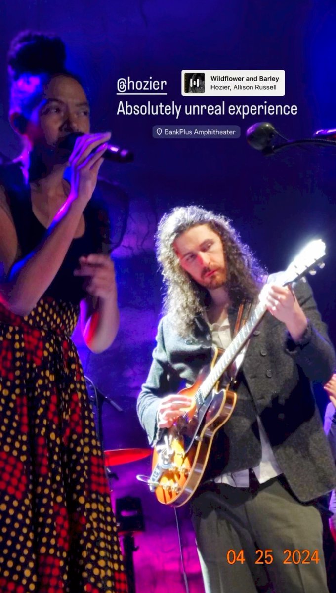 Hozier and Allison Russell performing tonight in Southaven