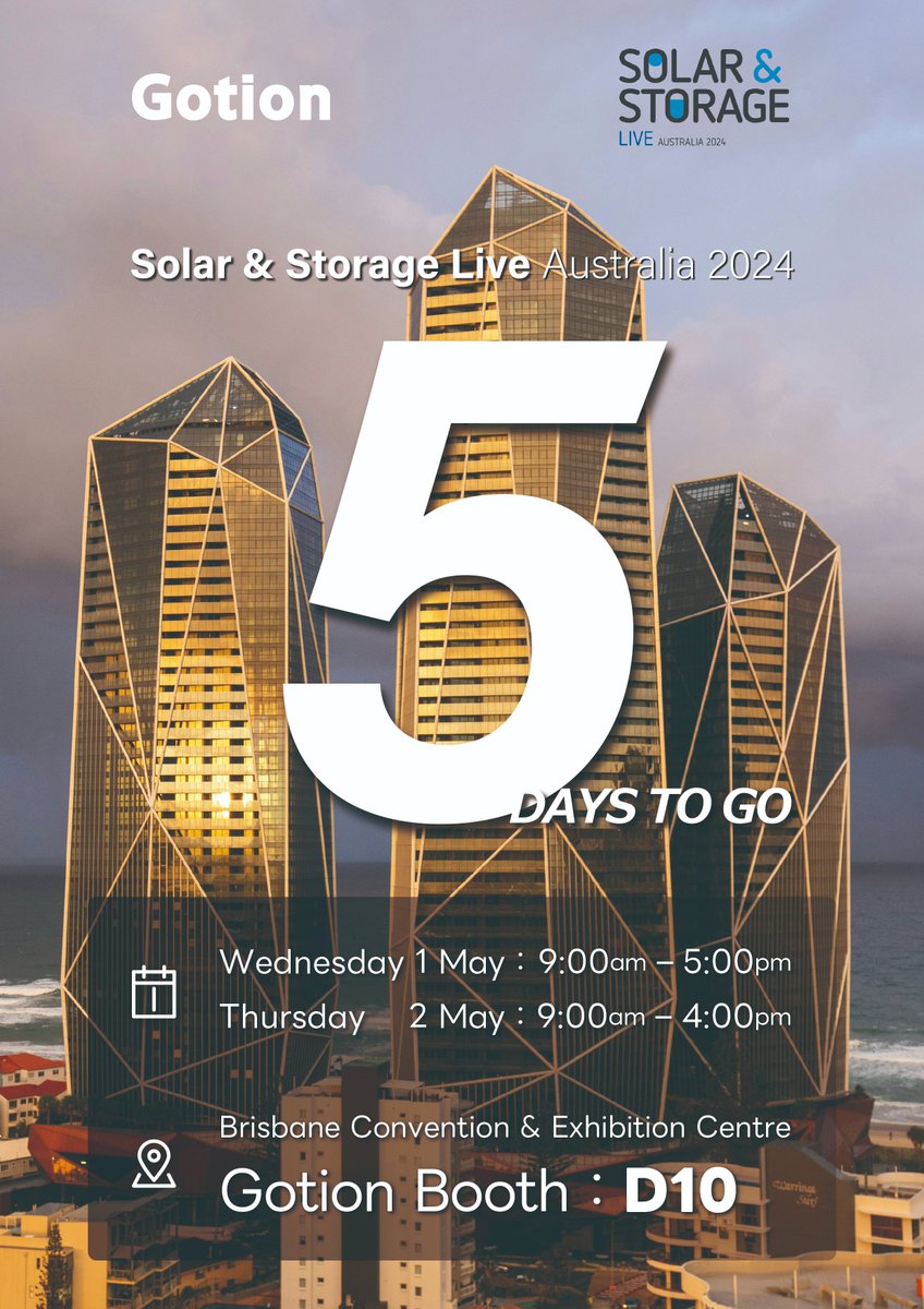 HI, Australia! Let's talk about the future of clean energy at <a href="/SolarStorage_AU/">Solar & Storage Live Queensland</a> . Visit our booth and experience how #Gotion stands at the forefront of battery technology.🔋