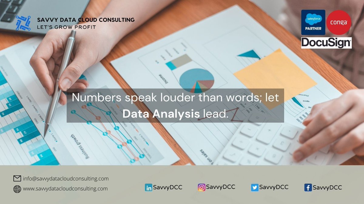 Numbers speak louder than words; let data analysis lead. 
Read more: buff.ly/3N1QjAg 
#businessdataanalysis #dataanalysis #business #data #DataScience #BI #Sales #Cloud #SavvyDataCloud #cloudconsulting #consultant