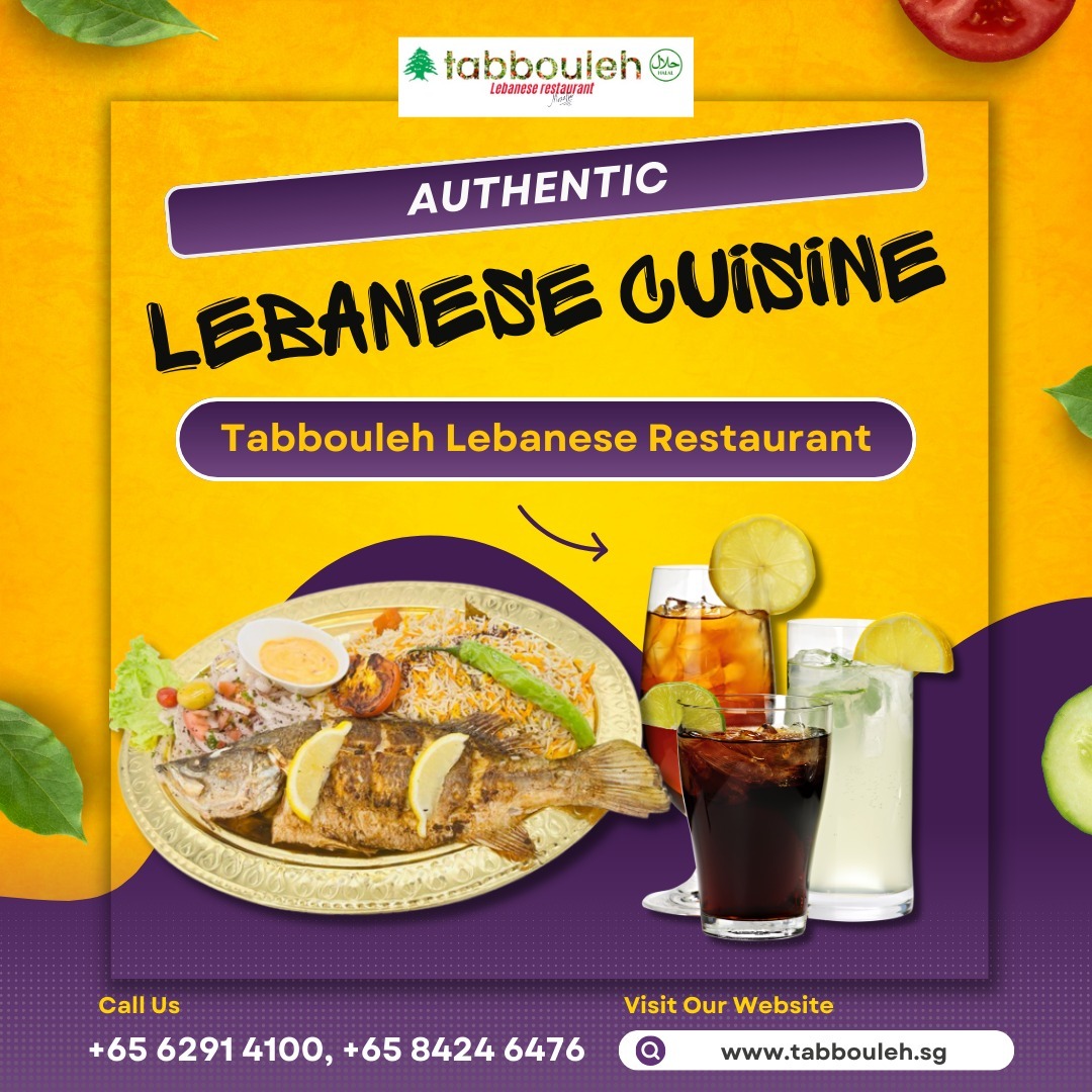 Make this weekend special with Tabbouleh Lebanese Restaurant.

Delivery/Takeaway
Call or WhatsApp +65 62914100, +65 8424 6476 Address: 54 Bussorah Street, Singapore 199470.
Website: tabbouleh.sg
#weekendtreats #weekendspecial #tabboulehrestaurant #dinnerathome #trend