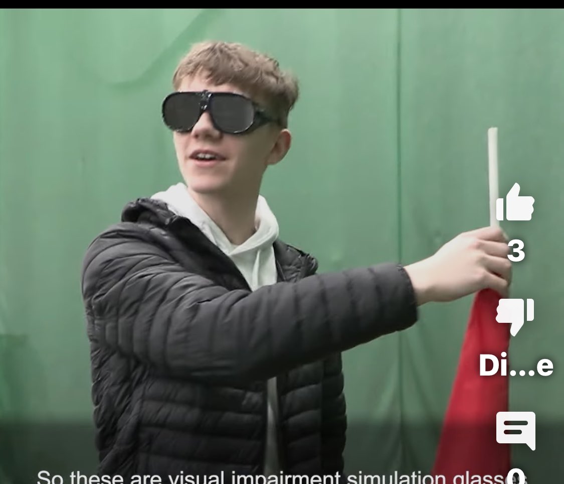 The sim goggles which help people with sight really appreciate what  it’s like to experience sight loss. youtube.com/shorts/cqv9XMj…  @SportJournUclan @SportsmadUCLan