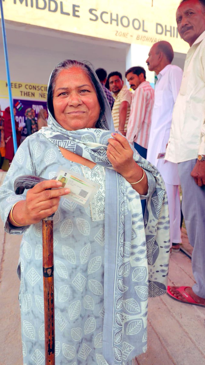 Every vote counts, every voice matters. Celebrating the resilience and determination of our senior citizens and specially -abled community members as they make their mark on democracy. @ECISVEEP #InclusiveVoting #EveryVoteMatters