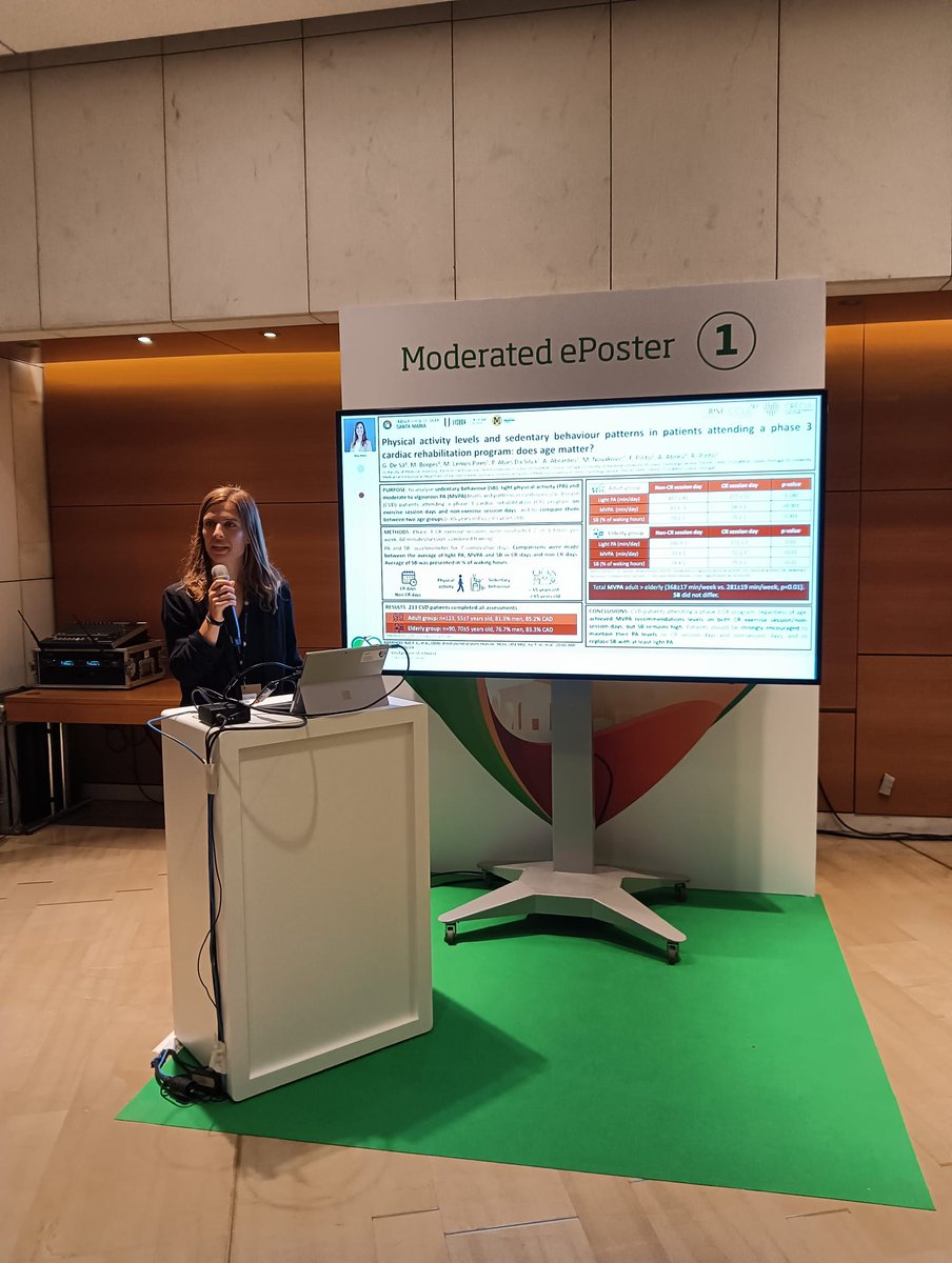 Yesterday was the day to present at the #ESCPrev2024 some interesting data from our @CCULisboa research group regarding physical activity levels and sedentary behaviour in our CR phase III program. @escardio @goncalodesa1904 @CCULisboa @MLemosPires @PAlvesDaSilva