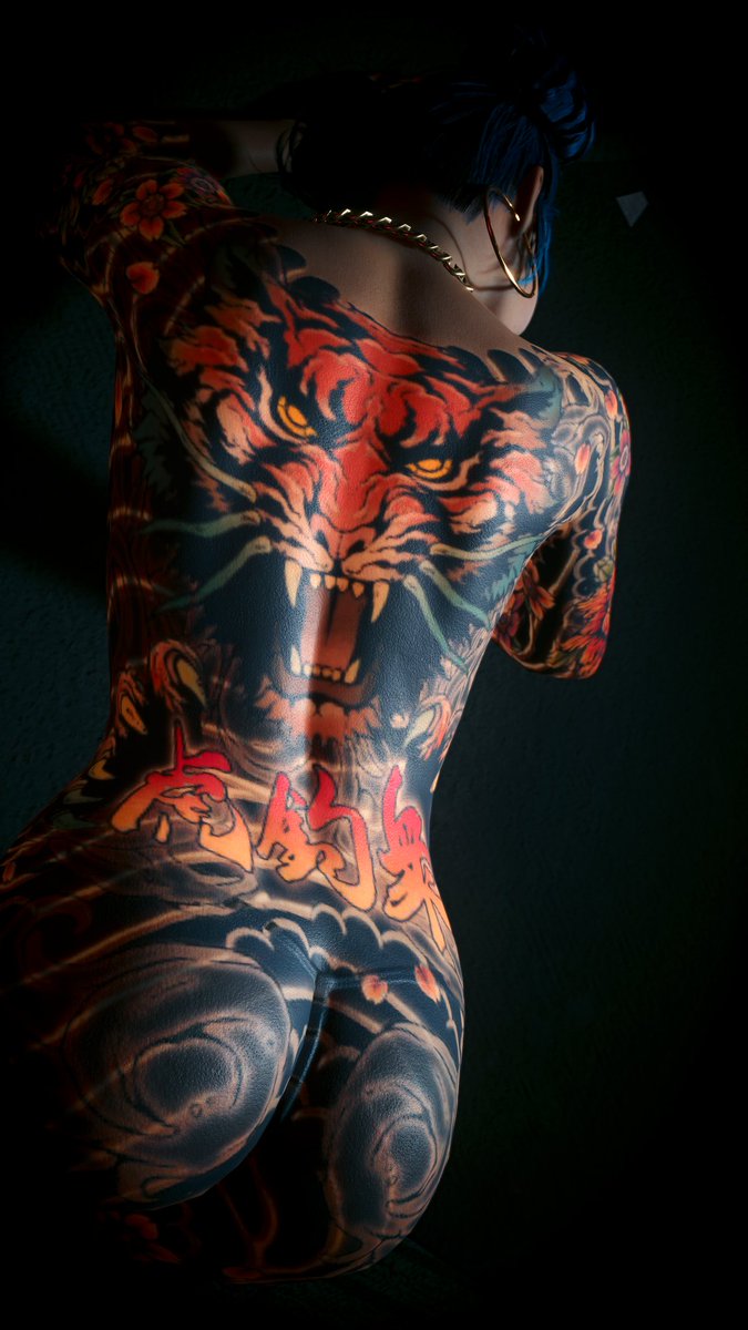 Cheri's back tattoos are 🔥🔥 #Cyberpunk2077 #VirtualPhotography #VPRT #VGPUnite #WIGVP #ThePhotoMode