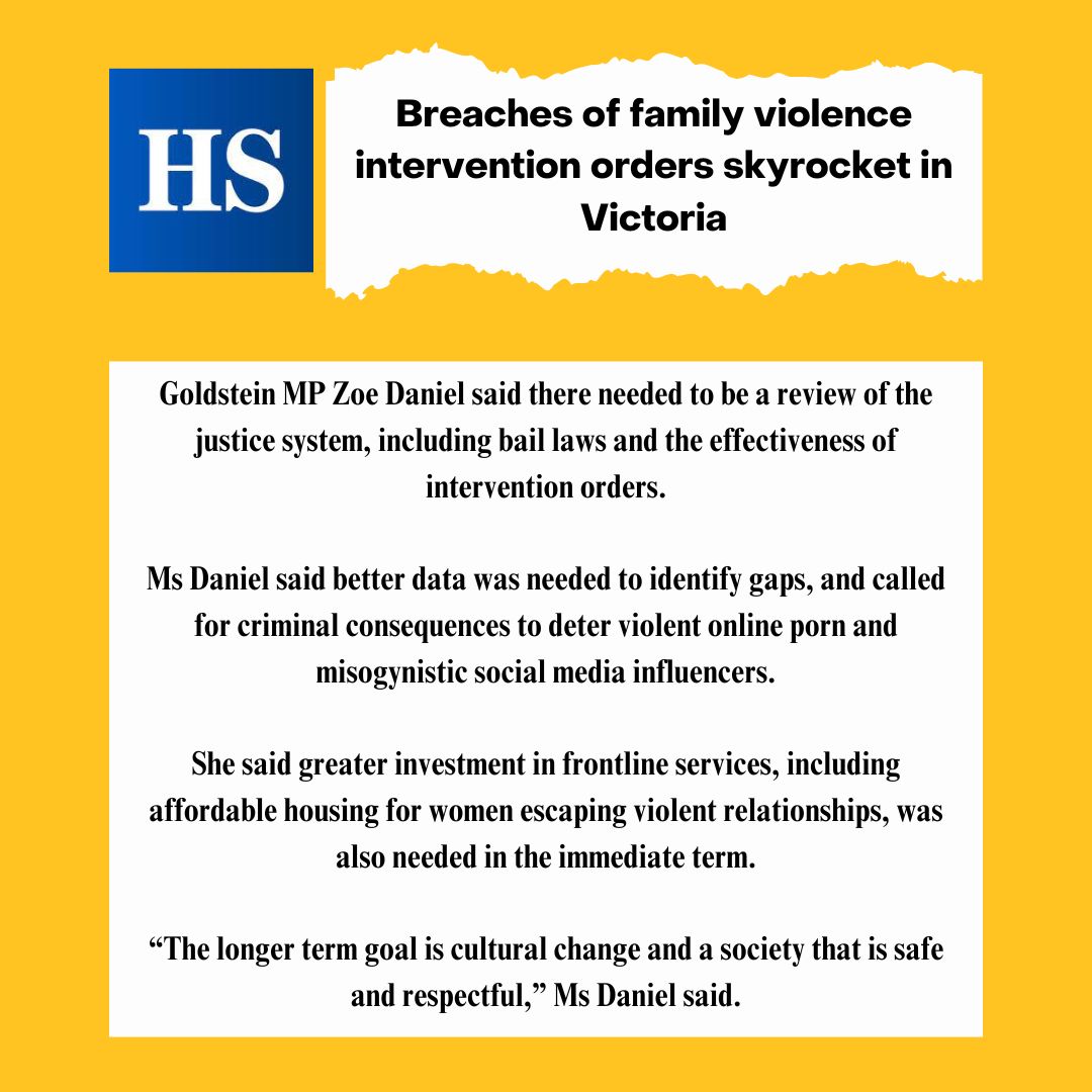 The justice system is failing to protect victim-survivors of domestic and family violence. There are steps that can and must be taken as a matter of urgency. Read full article here. zoedaniel.com.au/2024/04/26/bre…
