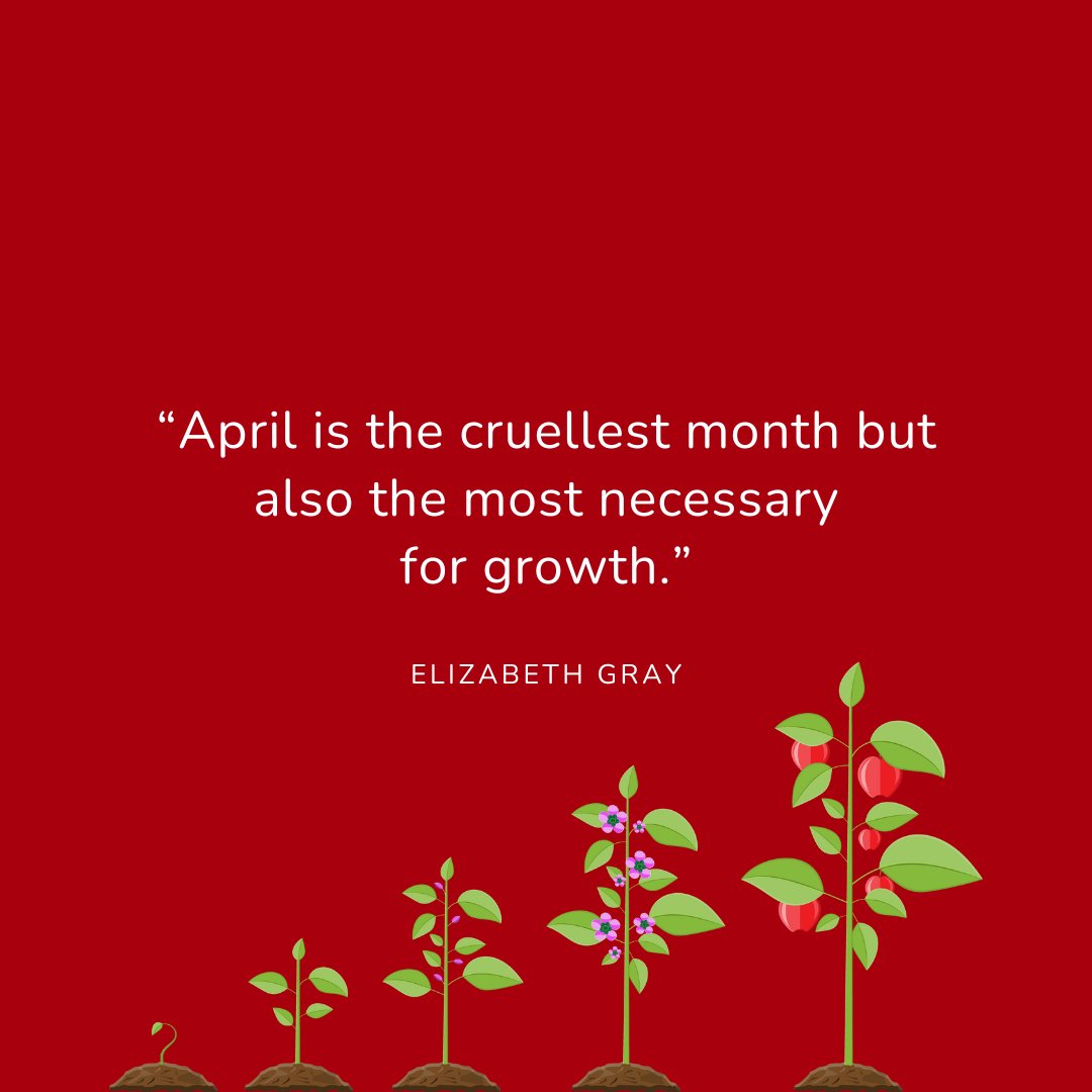 As April unfurls its petals, we're reminded of Elizabeth Gray's poignant words:

"April is the cruellest month but also the most necessary for growth."

It offers us the opportunity to embrace transformation, shed old habits, and embrace new beginnings.