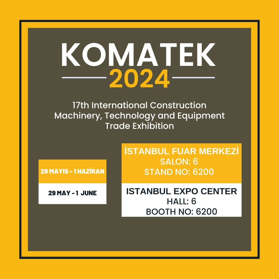 Bu Mayısta yeniden Automechanika İstanbul ve Komatek fuarlarında olacağız. Sizleri standımıza davet ediyoruz!

#automechanika #istanbul #komatek #fuar #inşaat #işmakinaları #construction #machinery #heavyequipments #spareparts #yedekparca #fair #turkey