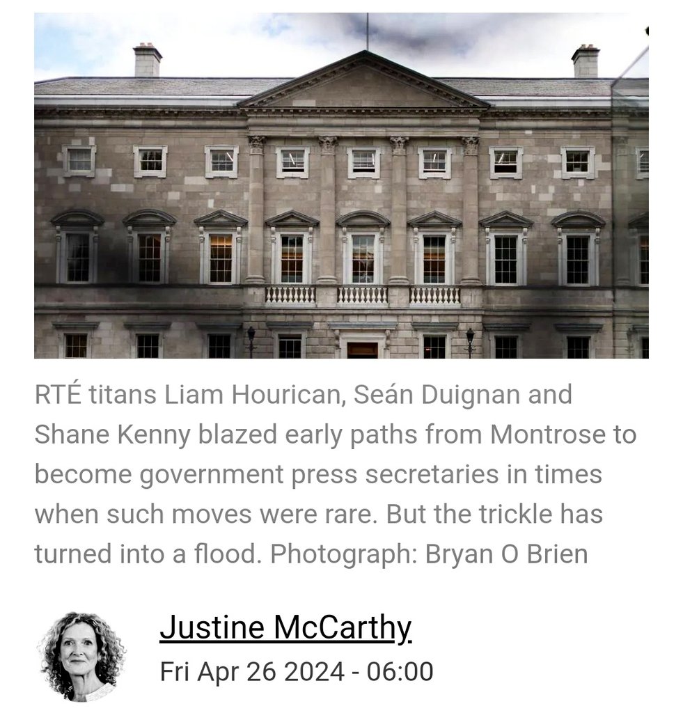 Why are so many journalists leaving to work for the Government? - Justine McCarthy When those who are supposed to be the watchdogs for the public interest become the guard-dogs at the gates of government, a country's conversation may be guided by the dog that barks the loudest.