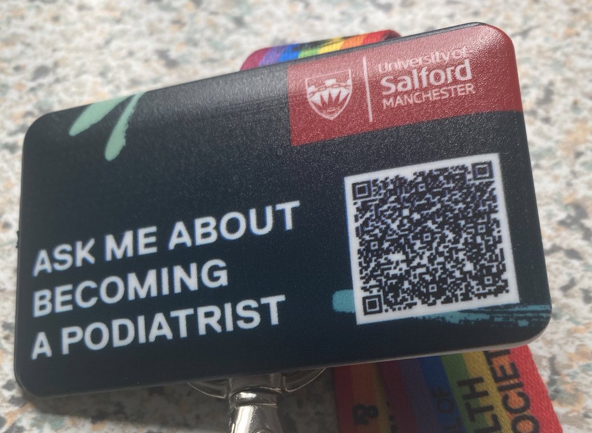 Dr Veronica Newton (@veronicaann20) on Twitter photo It’s the final day of #UKFootHealthWeek24 Podiatry is a fantastic career with opportunities to make a positive impact on Foot Health. 
Come and see us  June 15th open day if you want to know more @salforduni #openday #salford #studypodiatry It’s the final day of #UKFootHealthWeek24 Podiatry is a fantastic career with opportunities to make a positive impact on Foot Health. 
Come and see us  June 15th open day if you want to know more @salforduni #openday #salford #studypodiatry