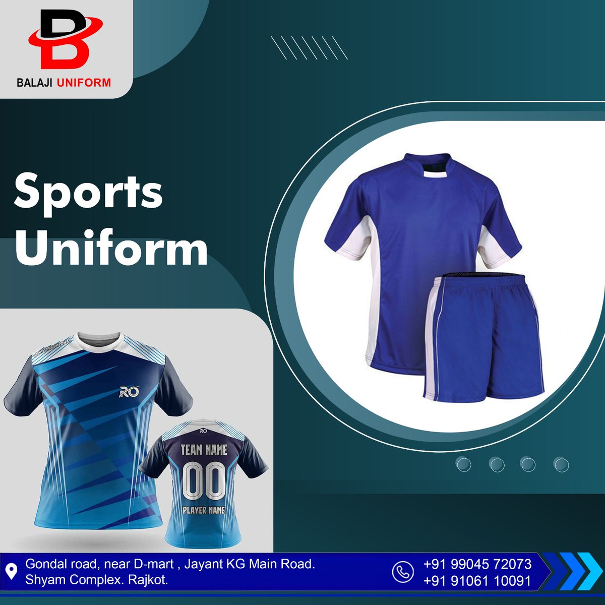 We make all types of Sports Uniform 
.
.
.
#balajiuniform #schooluniforms #uniformswag #customizeuniform #bestuniform #hospitaluniform #corporateuniform #bestuniforms  #rajkot_igers #rajkotphotography #rajkotpatola #rajkot_dairies #rajkotgujrat #rajkot_gujrat #rajkotcityblog