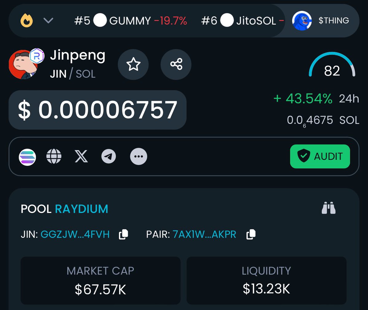 bitcoinoner101's tweet photo. @JinpengSol @DEXToolsApp Fuk yeah, $JIN ain't no memecoin joke, we hit @DEXToolsApp! Git gud or go home. 🚀👾  👇 https://t.co/oXZ4dufUVS  $SOL $TREMP $BODEN $TOOKER $JU $MURGAN #SOLANA #SolanaMemcoin #SolanaGiveaways #SolanaAirdrop https://t.co/5UYs32Yx8J