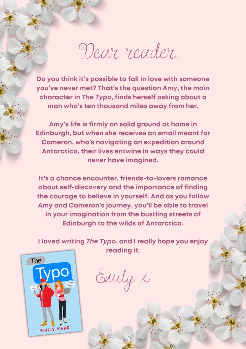 One typo. Two complete strangers. Ten thousand miles between them… My new contemporary travel romance The Typo is out in ebook and audiobook 3 May, and paperback 9 May mybook.to/TheTypo