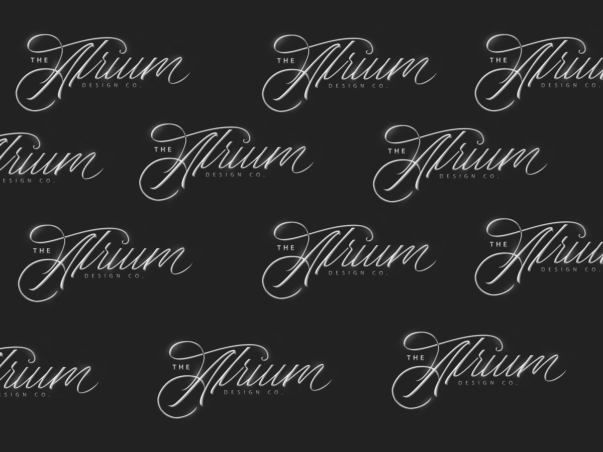The Atrium @AtriumUS Typographic Logo mark