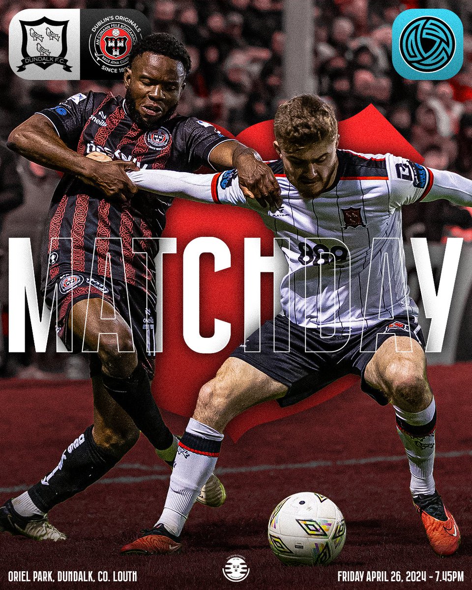 We face Louth opposition for the third time in two weeks ⚫️🔴

🆚️ @DundalkFC
🏆 SSE Airtricity Men’s Premier Division 
🏟 Oriel Park
🗓 Friday April 26, 2024
⏰️ 7.45PM
📺 LOI TV

📸 @YourDailyDOHs #DUNBOH #Bohs #dundalkfc #LeagueOfIreland