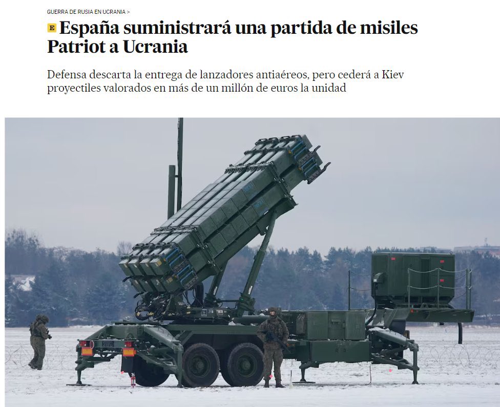 Et bien voilà … l’Espagne a été remise dans le rang de toutes les injonctions du chaos et de la guerre

Il suffisait de menacer la femme du premier ministre de corruption et de fraude pour que tout s’arrange ?

Quoiqu’il en soit, l’Espagne va envoyer des missiles Patriot en…