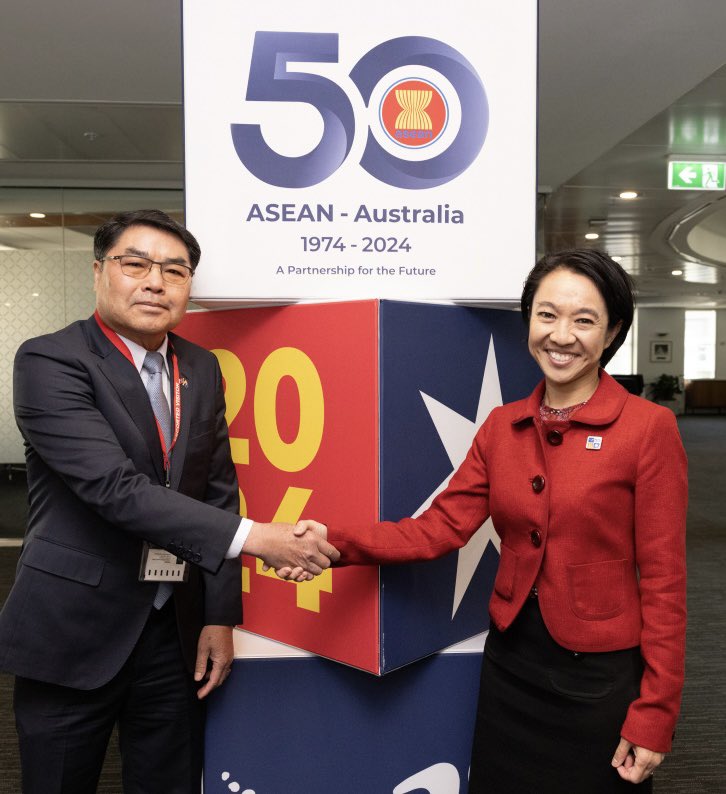 Always good to catch up with #ASEAN Heads of Mission in Canberra. Excellent discussion on implementation of ASEAN-Australia Special Summit announcements to deepen 🇦🇺 engagement with Southeast Asia! 
#ASEAN50AUS #AusSEAInvested