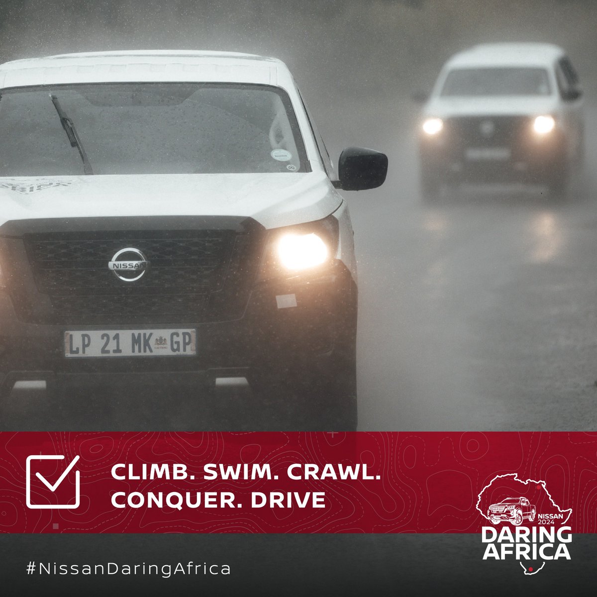 The face of adventure, climb, swim, crawl, conquer, drive And never back down. The Nissan Navara even made our night drives feel safe and controlled. No fear. nissanafrica.com/en/experience-…… @Weg_Ry_en_Sleep #nissandaringafrica #nissannavara #daretomove