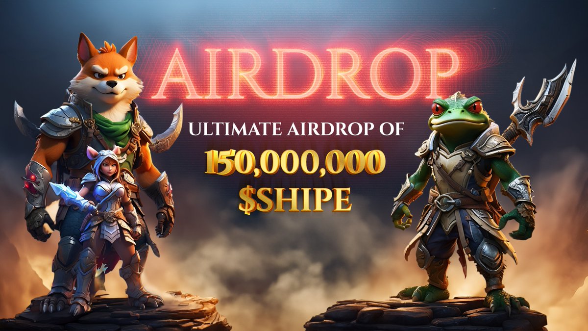 🚀Airdrop Alert! 🚀 Get ready to unleash your inner doge with FREE $SHIPE tokens! 🩷Follow us, retweet this post, and join our community for a chance to win big! #Shipe #Airdrop #FreeCrypto #TON t.me/Shipe_AirdopBot