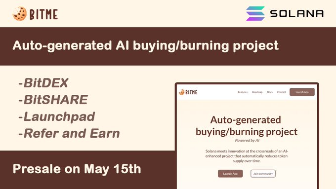apocalyptic_616's tweet image. Community-focused token🍪Bitme🍪

KEY FEATURES

✅BitDEX is a decentralized, multi-blockchain exchange.
✅BitSHARE is a specialized copy trading platform that focuses exclusively on Bitcoin.
✅Economic strategy known as "Earn-Buy-Burn-Repeat.

Site: bitme.ai
#Bitme