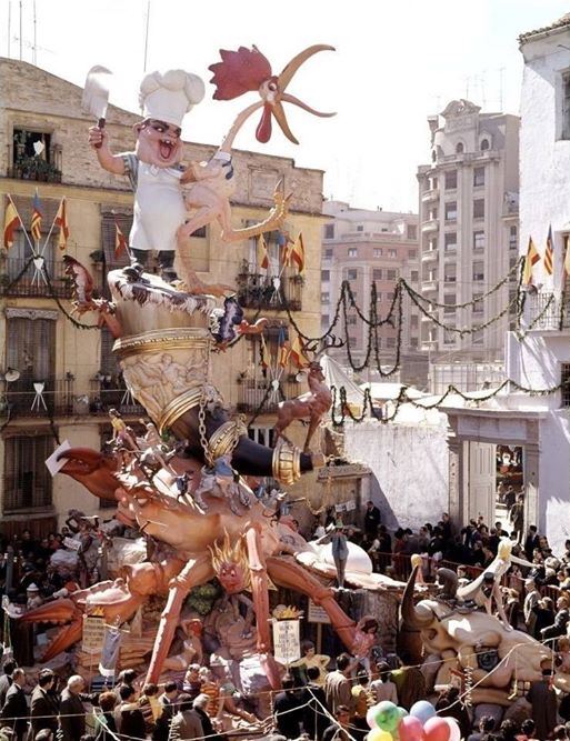 “La caça”, Salvador Debón, Falla Plaça del Pilar, 1968.