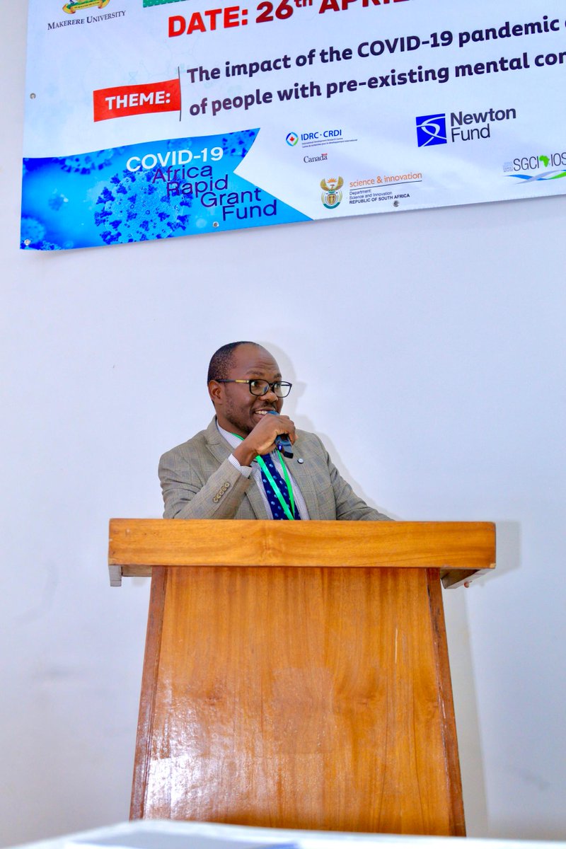 Dr. Kenneth Kalani, a psychiatrist and Senior Medical Officer @MinofHealthUG has officially opened the dissemination workshop. He gave acknowledged the relevance of research in finding solutions to gaps in #mentalhealth care. #MentalHealthSupport #MentalHealthMatters