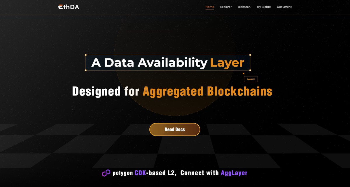 🟣Exciting news🟣 The new version of the EthDA (ethda.io) website is now live! Explore updated content to dive deeper into the EthDA concept—a #DataAvailability Layer for Aggregated Blockchains! 

Plus, stay tuned—we're about to launch our testnet soon!