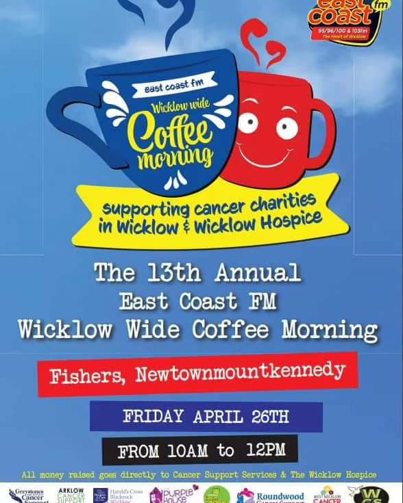 I'm sharing this because there's more to #Newtownmountkennedy than the protestors, the racists who they invited into the town. See you for coffee while we support this charity. @radiodeclan