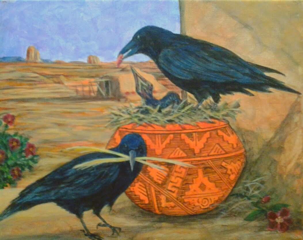 My painting 
'Navajo Crows'...