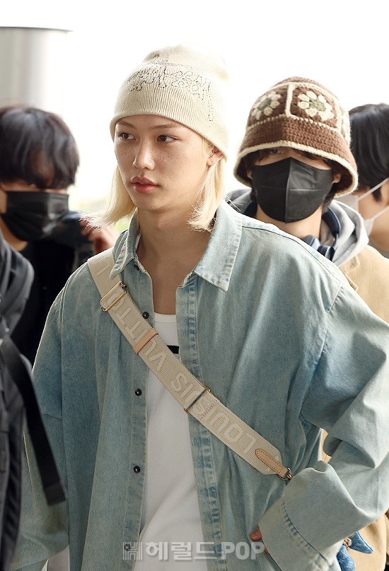 Felix of Stray Kids photographed at an airport recently.