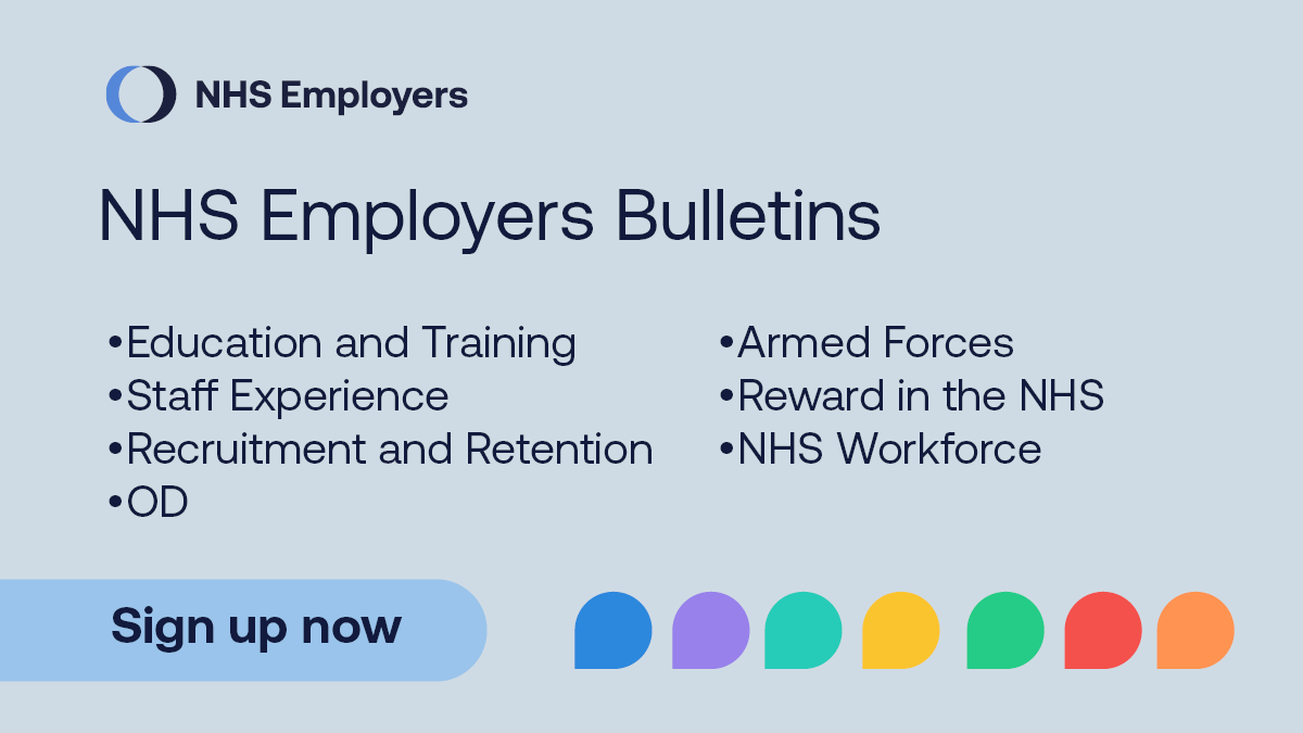 We offer a variety of bulletins that share practical resources and information to train, retain and reform the NHS workforce. Sign up to receive the latest in NHS workforce news as well as topic-specific content straight to your inbox. bit.ly/49SVif0