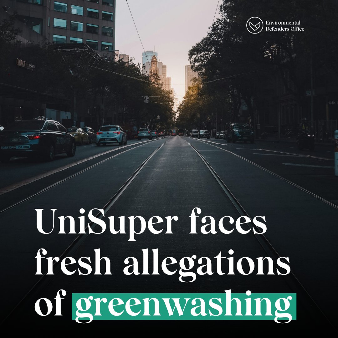 One of Australia’s largest superannuation funds, UniSuper, stands accused of “greenwashing” some of its investment products by mislabelling them “sustainable”. Read more below. edo.org.au/2024/04/22/uni…