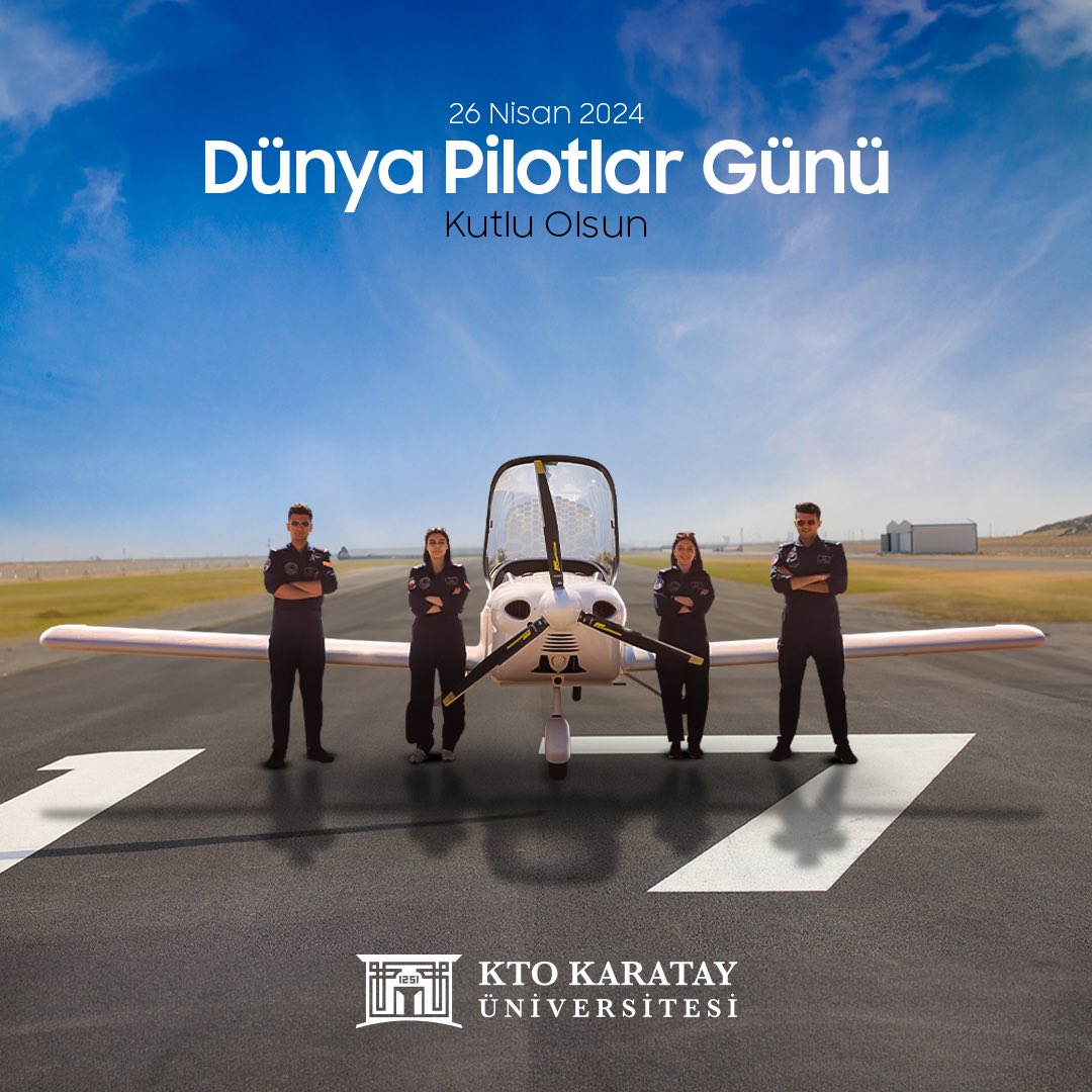 KTO Karatay'ın ve gökyüzünün çelik kanatları başta olmak üzere kalbi havacılık tutkusuyla çarpan tüm pilotlarımızın ❝Dünya Pilotlar Gününü❞ kutlar, emniyetli uçuşlar dileriz.✈️ #DünyaPilotlarGünü #WorldPilotsDay