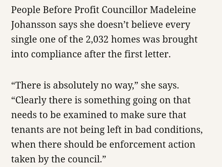 No enforcement actions by SDCC on private rented properties. That's just crazy and clearly there's something wrong here.