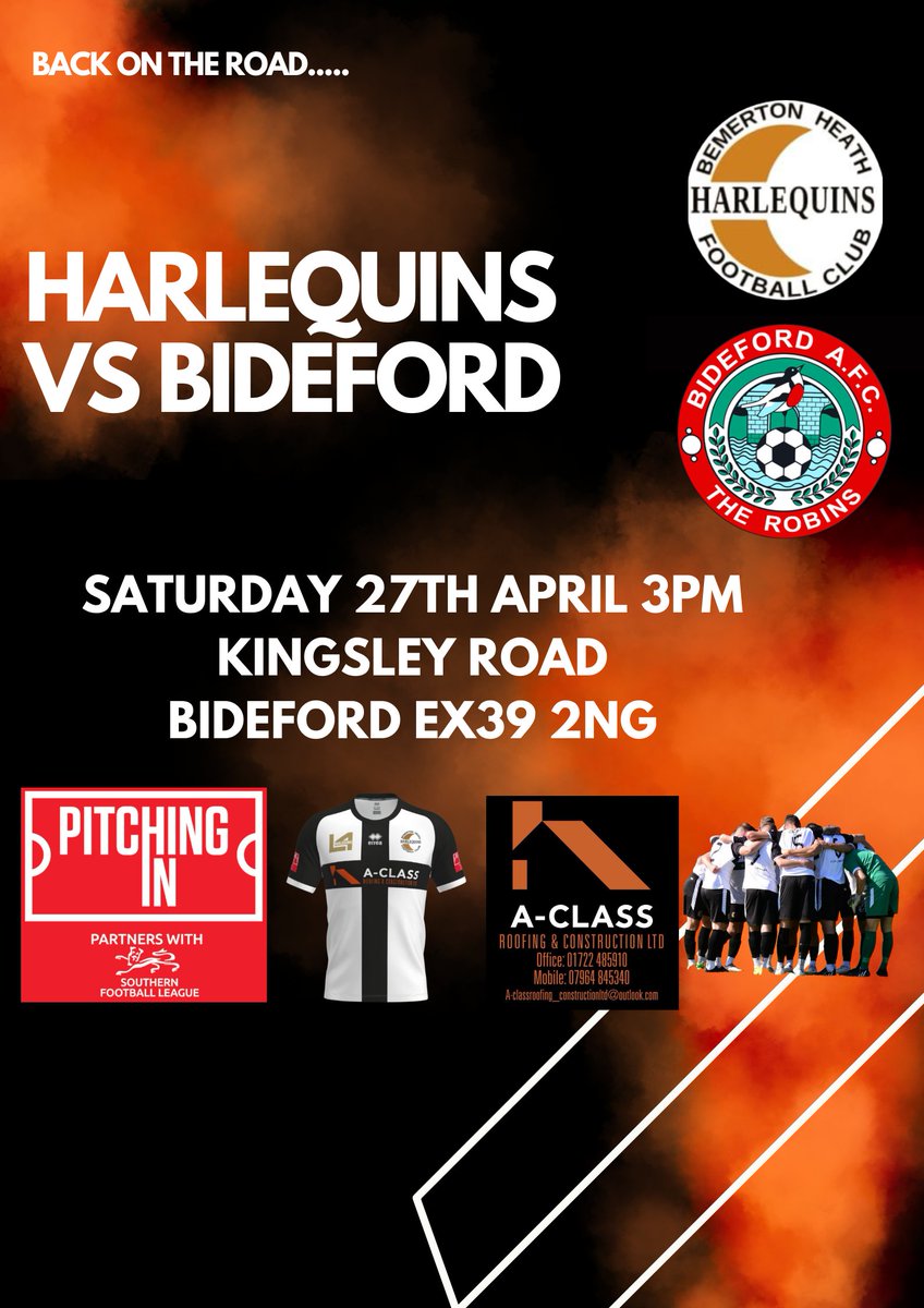 Tomorrow we are off to North Devon for our last fixture of the season. UTB 🖤🤍🧡
