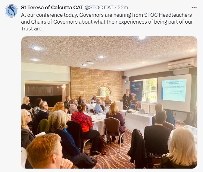 St Joseph's sits withing the footprint of the St Teresa of Calcutta Trust @STOC_CAT. Yesterday, Mr McCabe and Mrs Jones joined other leaders to collaborate and vision together.