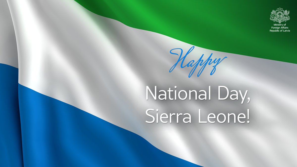 Happy #IndependenceDay to #SierraLeone 🇸🇱! Our warm congratulations to Sierra Leone and our colleagues at the Ministry of Foreign Affairs. 

@SierraLeoneUN