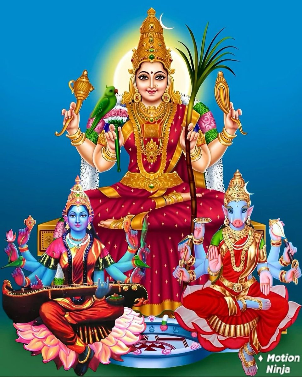 Maa Lalitha Tripura Sundari Army Raja Shyamala Devi Mantrini and Varahi Devi Dandanayki🚩