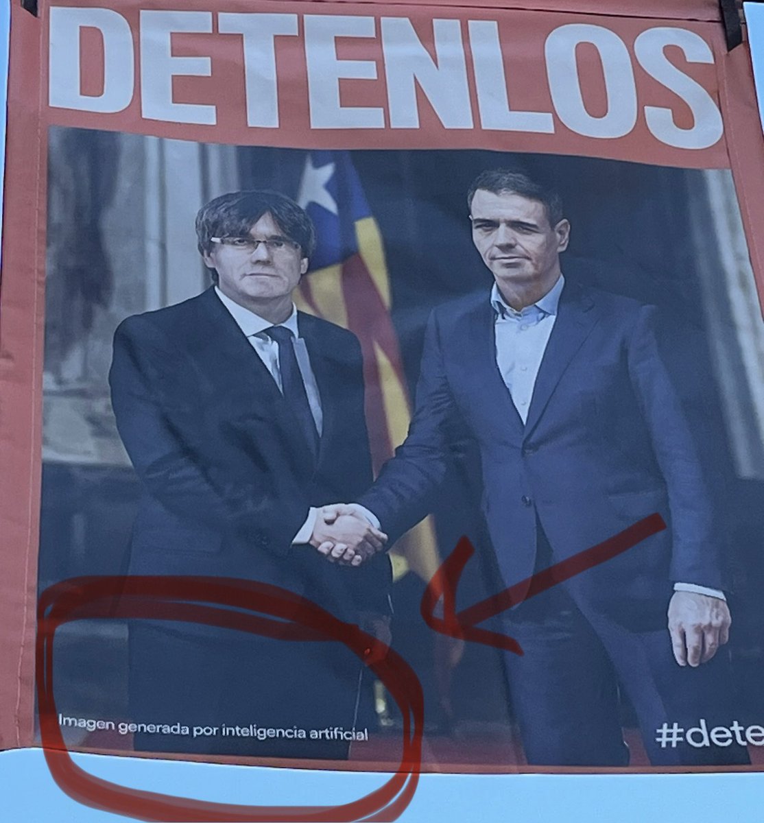 Ciudadanos usa una imagen fake, generada por inteligencia artificial, en su campaña electoral: la política española acelera hacia la posverdad absoluta, la destrucción masiva de la realidad.