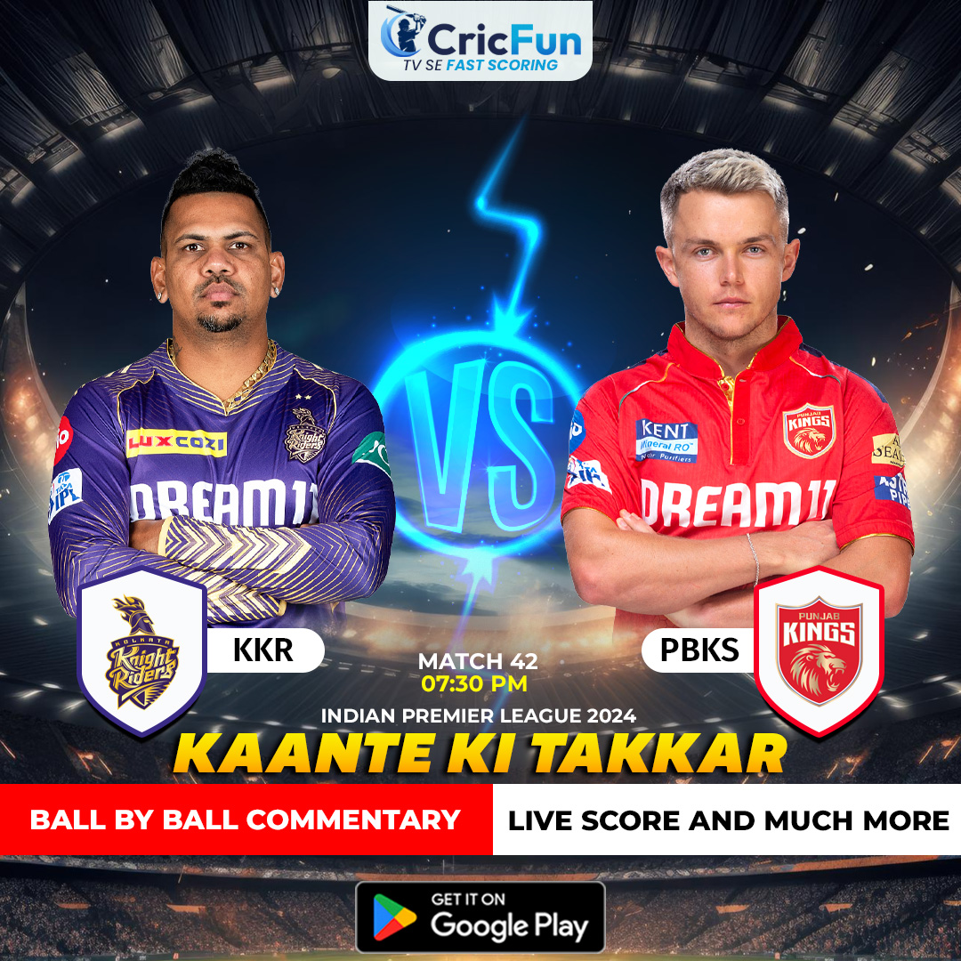 Who will win the match 42 of #IPL2024 when #KKR💜 host #PBKS❤️ at #EdenGardens🏟️ in a thrilling contest? Enjoy this clash with @Cricfun💪. Rush to the #Cricfun app now🏃. #KKRvsPBKS #SunilNarine #Cricket #Russell