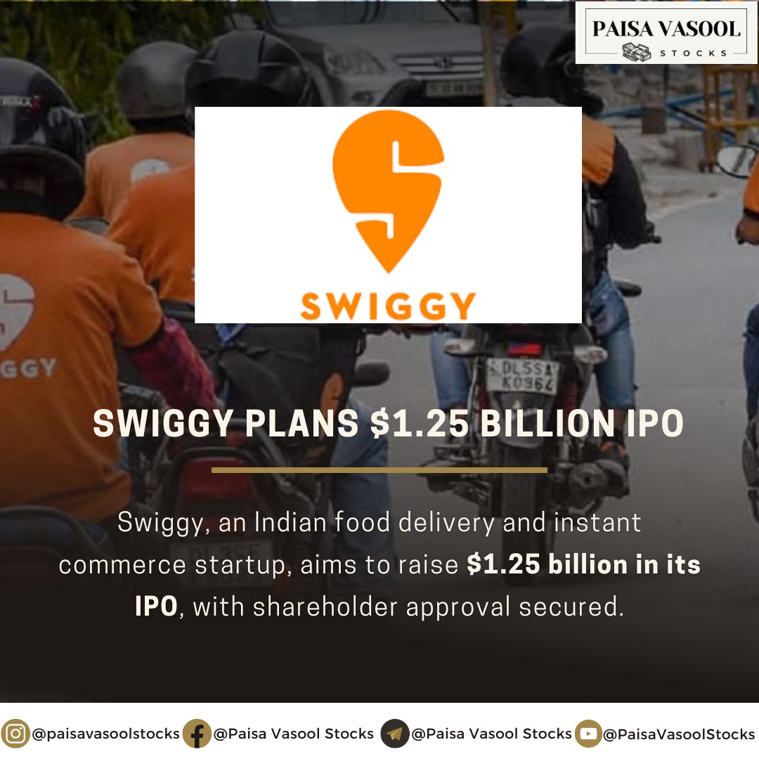 🍔🚚 Swiggy gears up for $1.25B IPO! 📈💼 #Swiggy #IPO #FoodDelivery #StartupSuccess