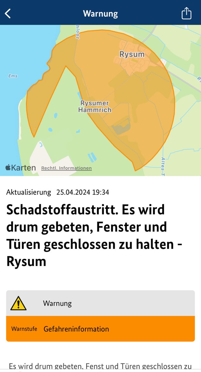 Diese #Warnung find ich putzig… 🙄 Es wird als #Gefahreninformation „drum“ #gebeten die Fenster und Türen geschlossen zu halten. #Bevölkerungswarnung|en sollen immer #anweisenden #Charakter OHNE Spielraum für eigenes #Ermessen haben weil die Bevölkerung in dem Moment zur