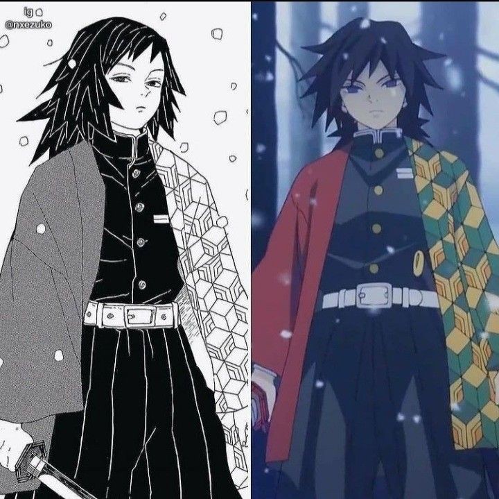 Giyu tomioka 🩵   
#DemonSlayer 
Which one looks better ? 🤔

In manga 😶                       In anime 😎