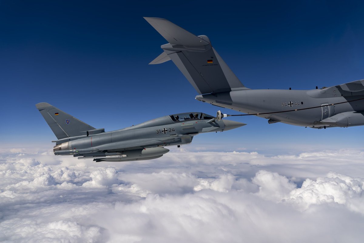 Today I visited #Germany &amp; flew with <a href="/Team_Luftwaffe/">Team Luftwaffe</a> in a #eurofighter jet, witnessing firsthand how the German air force helps to protect #NATO airspace, incl. over the Baltic Sea. We also met the Swedish #jasgripen for air-to-air refuelling. #WeAreNATO