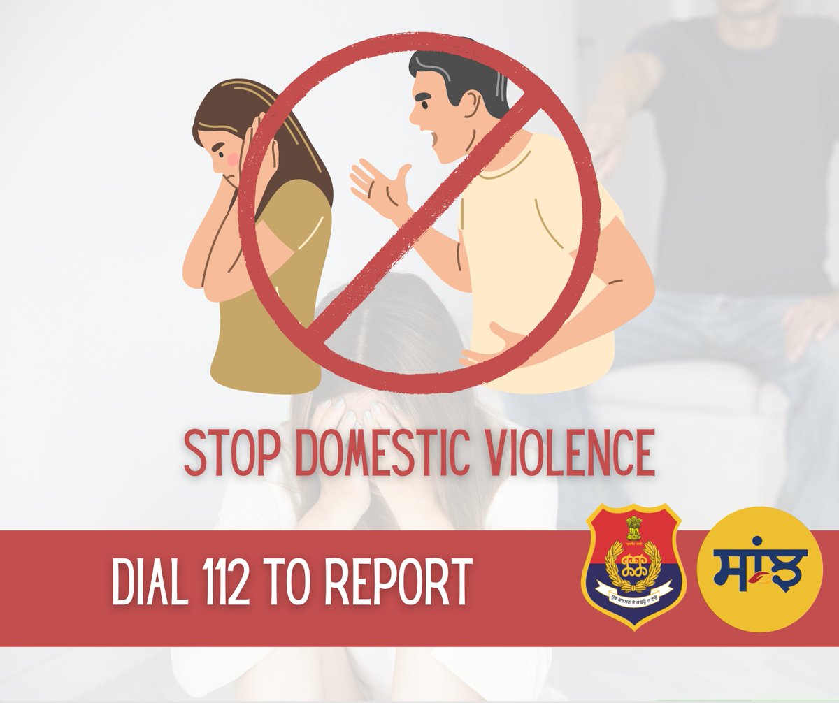 Let's raise our voice against domestic violence and create a better society.

Dial 112 to report domestic violence.

#StopDomesticViolence