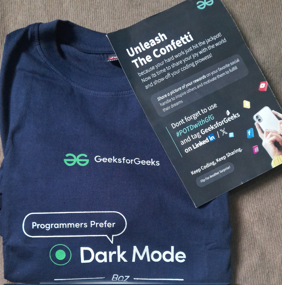 mrpankajpandey_'s tweet image. Big thanks to @GeekforGeeks for the awesome t-shirt! Loving the swag 🙌 #GeekforGeeks #Grateful #POTDwithGfG