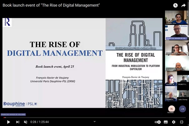 🎬 Book launch event yesterday of 'The Rise of Digital Management' by @fdevaujany ⤵ ➡ Want to relive it? Click here: lnkd.in/e_e-MtUH @Paris_Dauphine @DrmDauphine
