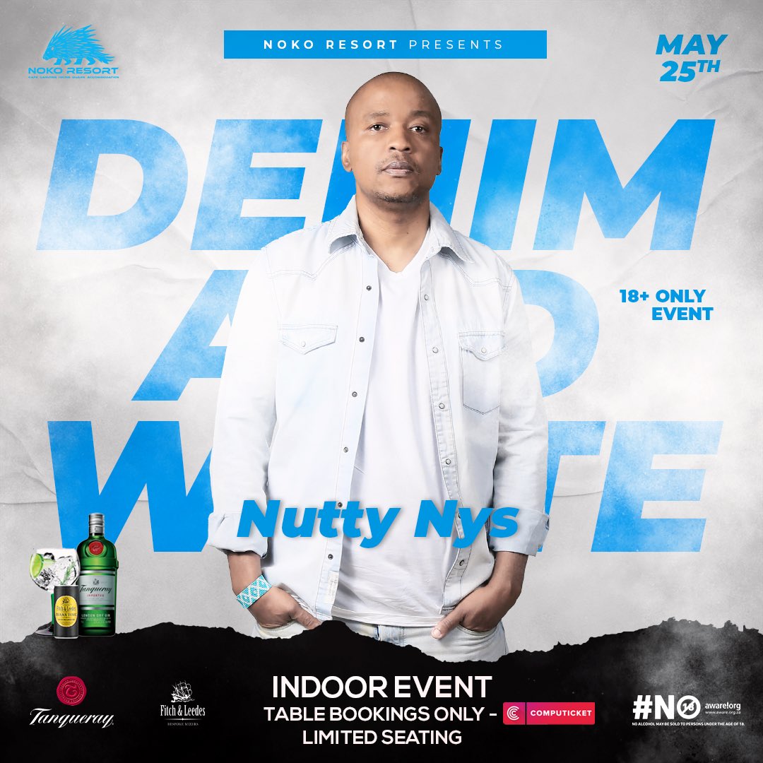 #DenimAndWhiteHouseParty Table Bookings now available here: computicket-boxoffice.com/e/denim-and-wh… 

 25 May #IndoorEvent #TableBookingsOnly

Noko Resort, not just a place, it’s a Feeling, Lifestyle!